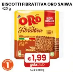 Gala Supermercati Biscotti Fibrettiva Oro Saiwa offerta