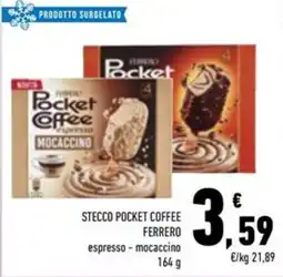 Conad Superstore Stecco Pocket Coffee Ferrero espresso - mocaccino offerta