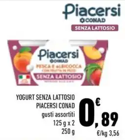 Conad City Yogurt senza lattosio Piacersi Conad offerta