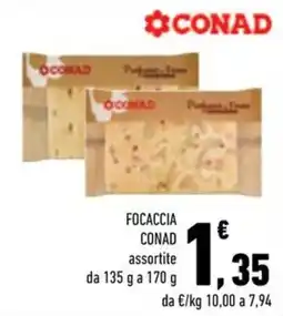 Conad City Focaccia assortite Conad offerta