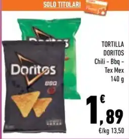 Conad City Tortilla Doritos Chili - Bbq - Tex Mex offerta