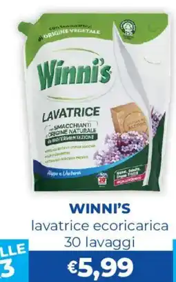 Acqua & Sapone Winni's lavatrice ecoricarica offerta