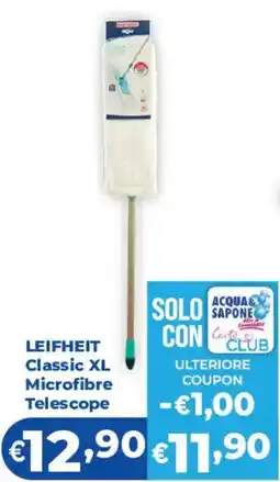 Acqua & Sapone Leifheit Classic XL Microfibra Telescopio offerta