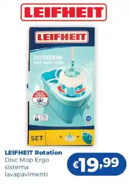 Acqua & Sapone LEIFHEIT Rotation Disc Mop Ergo offerta