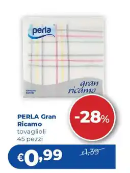 Acqua & Sapone Perla Gran Ricamo tovaglioli offerta
