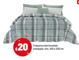 Iper La Grande Trapunta matrimoniale stampata offerta