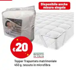 Iper La Grande Topper Trapuntato matrimoniale offerta