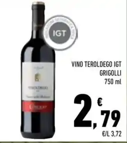 Conad Margherita Vino Teroldego IGT Grigolli offerta