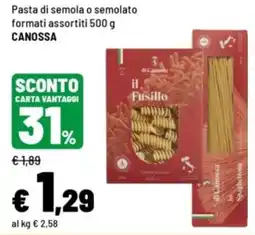 Iper La Grande Pasta di semola o semolato CANOSSA offerta