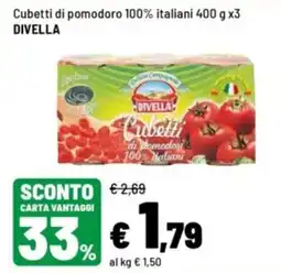 Iper La Grande Cubetti di pomodoro Divella offerta