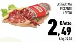 Conad Margherita Schiacciata piccante Levoni offerta