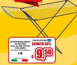 Il Gigante Stendibiancheria in acciaio mod. Glam Color Colombo offerta
