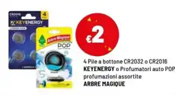 Iper La Grande 4 Pile a bottone CR2032 o CR2016 KEYENERGY o Profumatori auto POP offerta