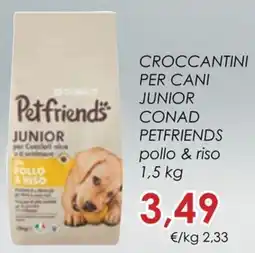 Conad City Crocchettini per cani junior conad petfriends pollo & riso offerta