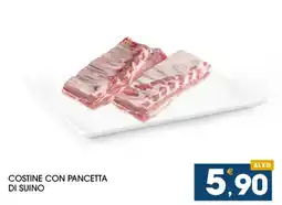 SeBón Supermercati Costine con pancetta di suino offerta