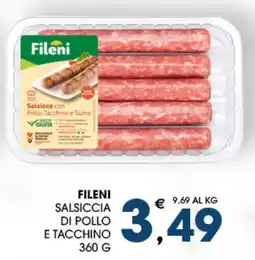 SeBón Supermercati Fileni Salsiccia di pollo e tacchino offerta