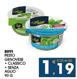 SeBón Supermercati Biffi pesto genovese classico senza aglio offerta