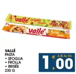 SeBón Supermercati Vallé pasta sfoglia frolla brisée offerta