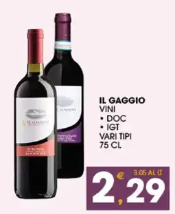SeBón Supermercati Il Gaggio vini offerta