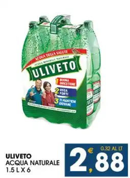 SeBón Supermercati Uliveto acqua naturale offerta