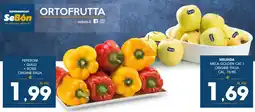 SeBón Supermercati Peperoni gialli rossi origine italia offerta