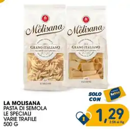 SeBón Supermercati La Molisana pasta di semola le speciali varie trafile offerta