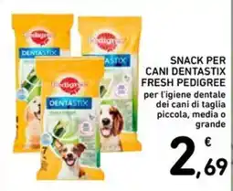 Spazio Conad Snack per cani Dentastix Fresh Pedigree offerta