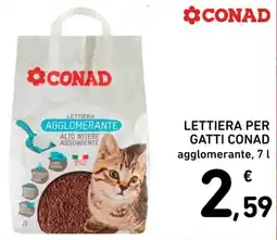 Spazio Conad Lettiera per gatti Conad agglomerante offerta