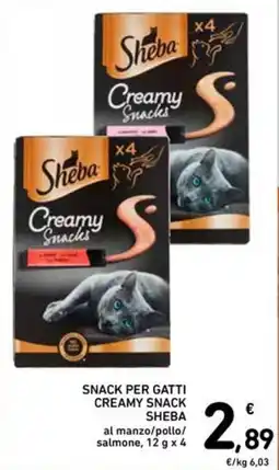 Spazio Conad Snack per gatti creamy snack Sheba offerta