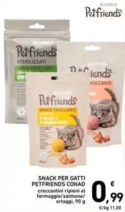 Spazio Conad Snack per gatti Petfriends Conad offerta