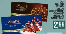 Euroesse Lindt Tavoletta di cioccolato latte con nocciole/fondente/fondente con mandorle offerta