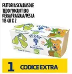 Euroesse Teddi yogurt bio pera/fragola/pesca offerta
