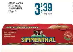 Sidis mini Carne magra in gelatina Simmenthal offerta