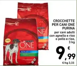 Spazio Conad Crocchette per cani One Purina offerta