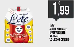 Euroesse Lete acqua minerale effervescente naturale offerta