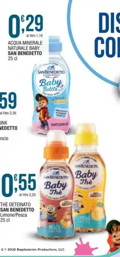 Sidis mini Acqua minerale naturale baby San Benedetto offerta
