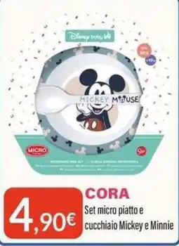 Sanitaria Demma Cora set micro piatto e cucchiaino mickey e minnie offerta
