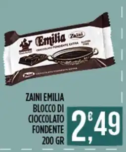 Euroesse Zaini Emilia blocco di cioccolato fondente offerta