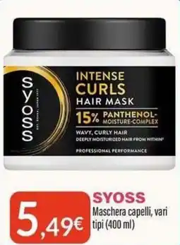 Sanitaria Demma Syoss Maschera capelli, vari tipi offerta