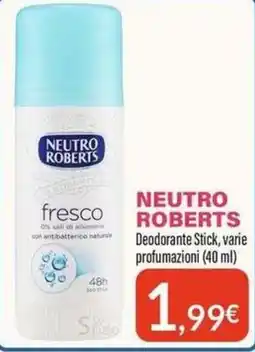 Sanitaria Demma Neutro Roberts deodorante stick fresco offerta
