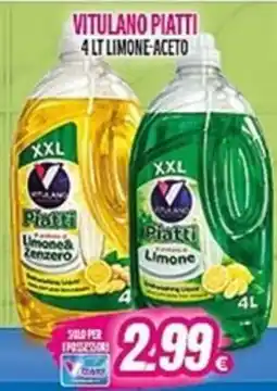 Vitulano Drugstore Vitulano Piatti 4 LT Limone-Aceto offerta