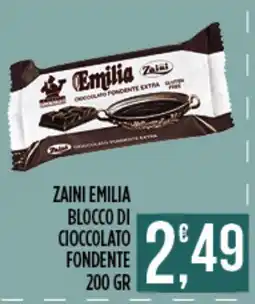 Supermercato Pollio Zaini Emilia blocco di cioccolato fondente offerta
