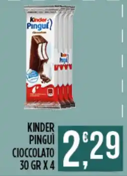 Supermercato Pollio Kinder Pinguì Cioccolato offerta