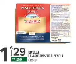 Tutto Risparmio Cash&Carry Divella lasagne fresche di semola offerta
