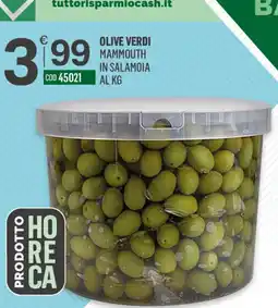 Tutto Risparmio Cash&Carry Olive verdi Mammouth offerta
