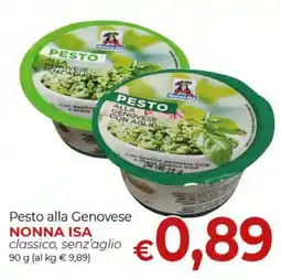 Supermercati Nonna Isa Pesto alla Genovese Nonna Isa offerta