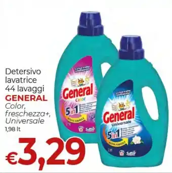 Detersivo lavatrice General Color, freschezza+, Universale