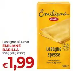 Supermercati Nonna Isa Lasagne all'uovo Emiliane Barilla offerta