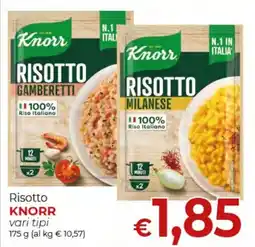 Supermercati Nonna Isa Risotto Knorr vari tipi offerta