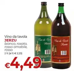 Supermercati Nonna Isa Vino da tavola Jerzu offerta